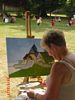 Artiste peignant sur le motif