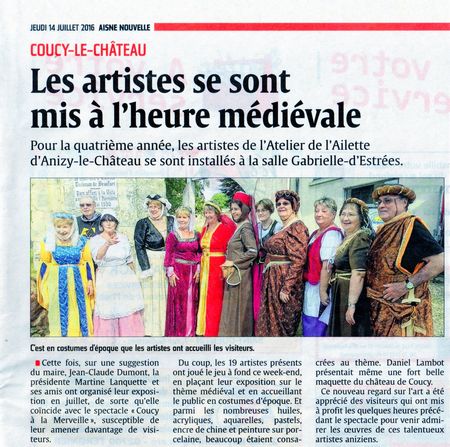 Article de presse du 14 Juillet 2016